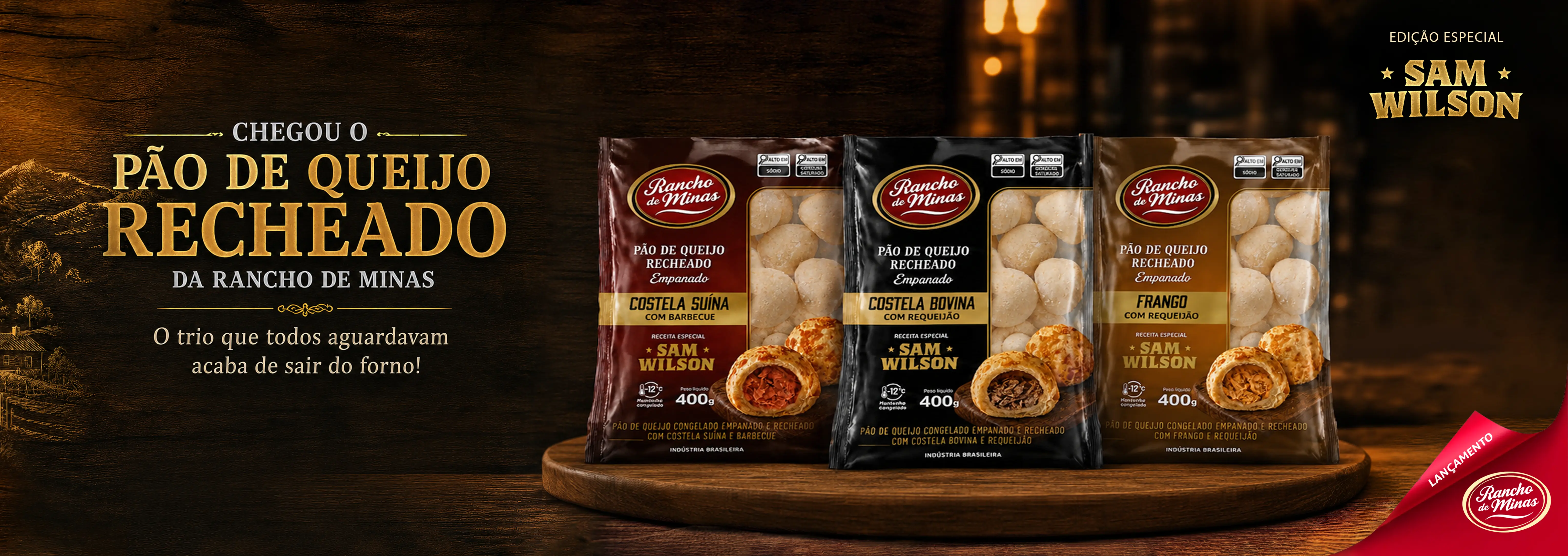 Lançamento Pão de Queijo Recheado Edição Especial Sam Wilson